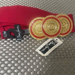 Nan Lewis Vintage Red Stretch Belt